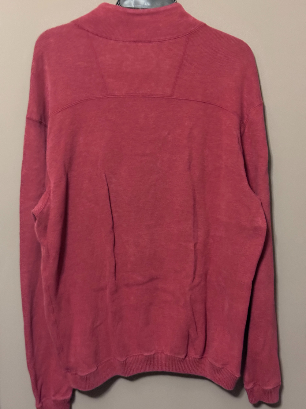 Cremeux Half Zip Pullover Sweater Red Black Size M